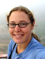 Corrie Sample on tower in Peru