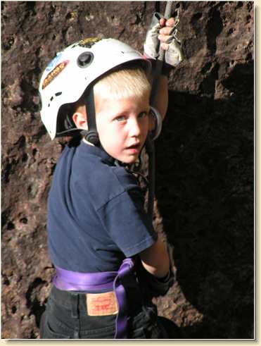 Benjamin Hunt rappelling!