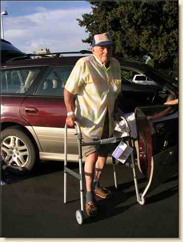 Celian Adams coming home after hip surgery