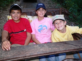 Homeschoolers enjoy riding in the Rumble Seat